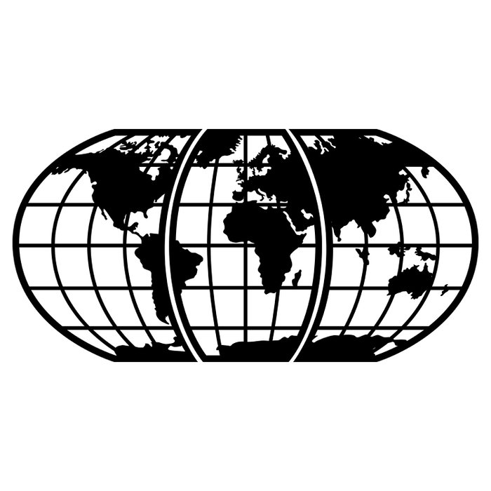 Wallity World Map 11 Negro